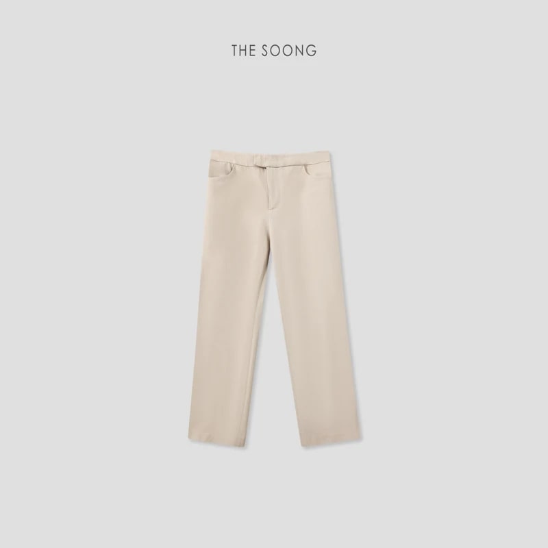 THESOONG Four-Way Stretch Mid-Rise Straight-Leg Cropped Black Pants - 6813 view 11
