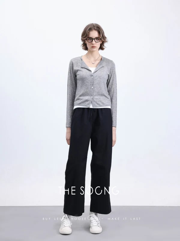 THESOONG “Rational Aesthetic” Jacquard Check Cropped Pants-5153 view 6