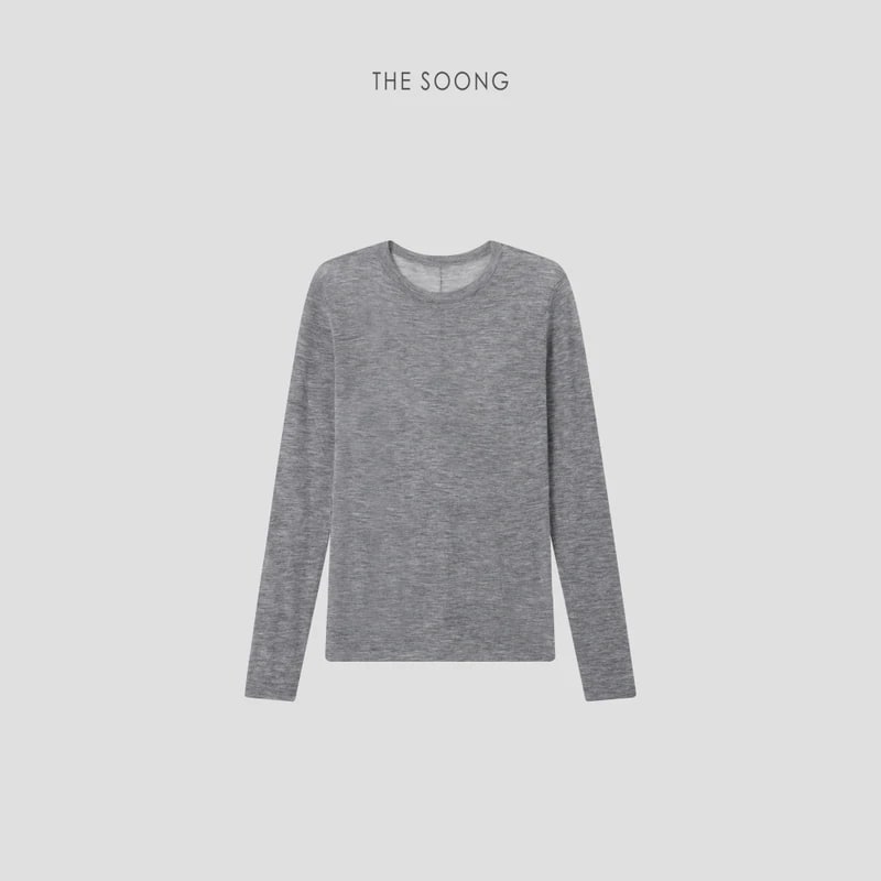 THESOONG “Simple Knit” Soft 80s Water-Soluble Wool Crewneck Sweater - 9487 view 15
