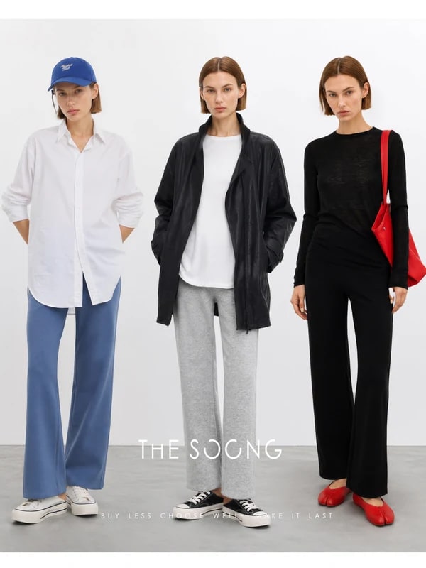 THESOONG “Cloud Pants” Minimalist Mid-Rise Straight-Leg Pants - 9307 alternate view
