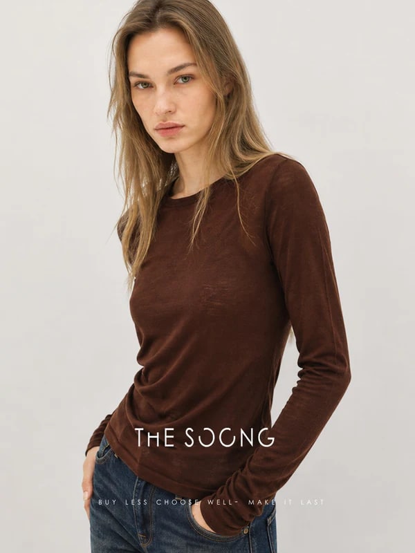 THESOONG “Simple Knit” Soft 80s Water-Soluble Wool Crewneck Sweater - 9487 view 5