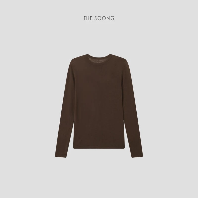 THESOONG “Simple Knit” Soft 80s Water-Soluble Wool Crewneck Sweater - 9487 view 12