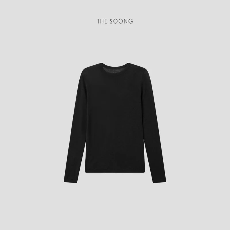 THESOONG “Simple Knit” Soft 80s Water-Soluble Wool Crewneck Sweater - 9487 view 21