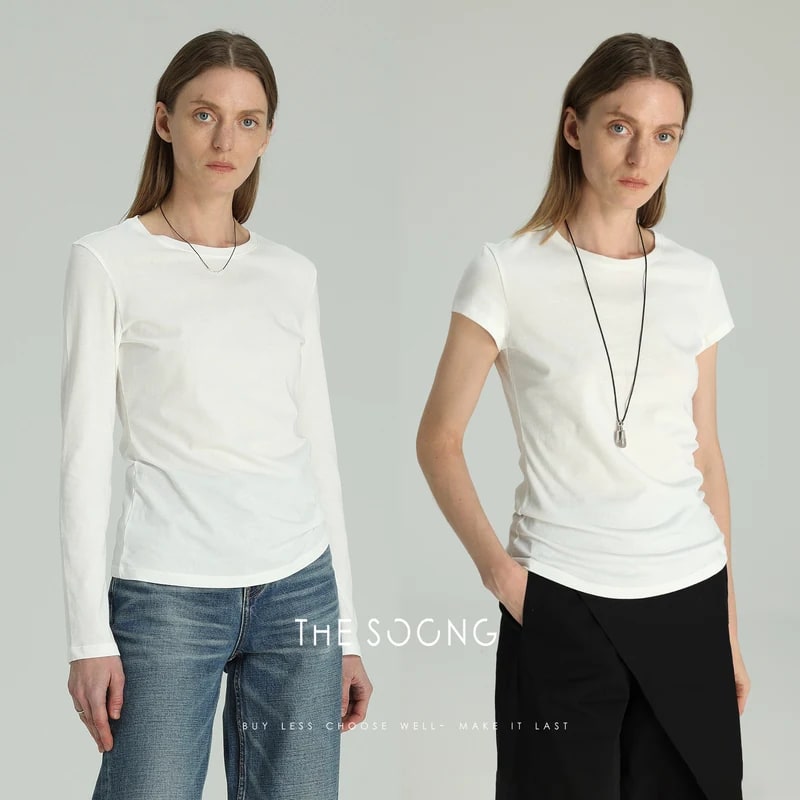 THESOONG Minimalist Classic Crewneck Long-Sleeve Top - 5170 alternate view