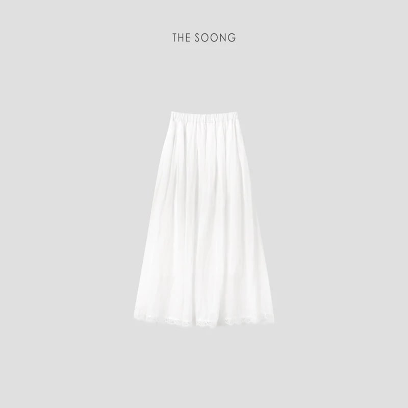THESOONG "Linear Beauty" 100% Ramie Lightweight Woven Lace-T