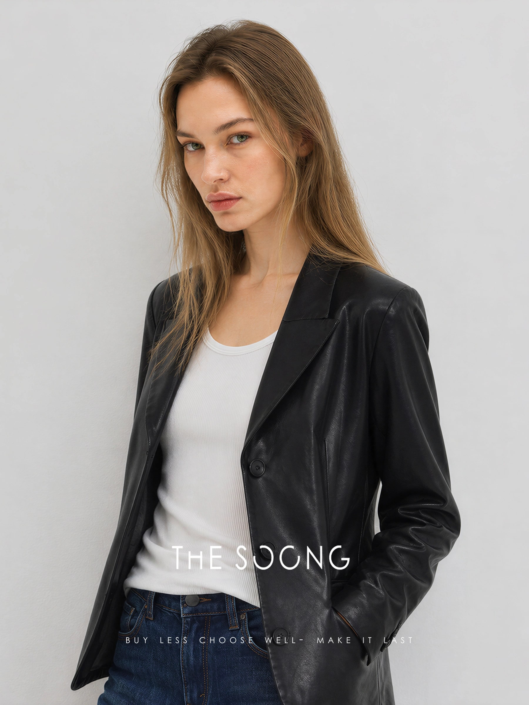THESOONG “Kendall Leather” Classic Matte Lambskin Jacket - 9304 view 8