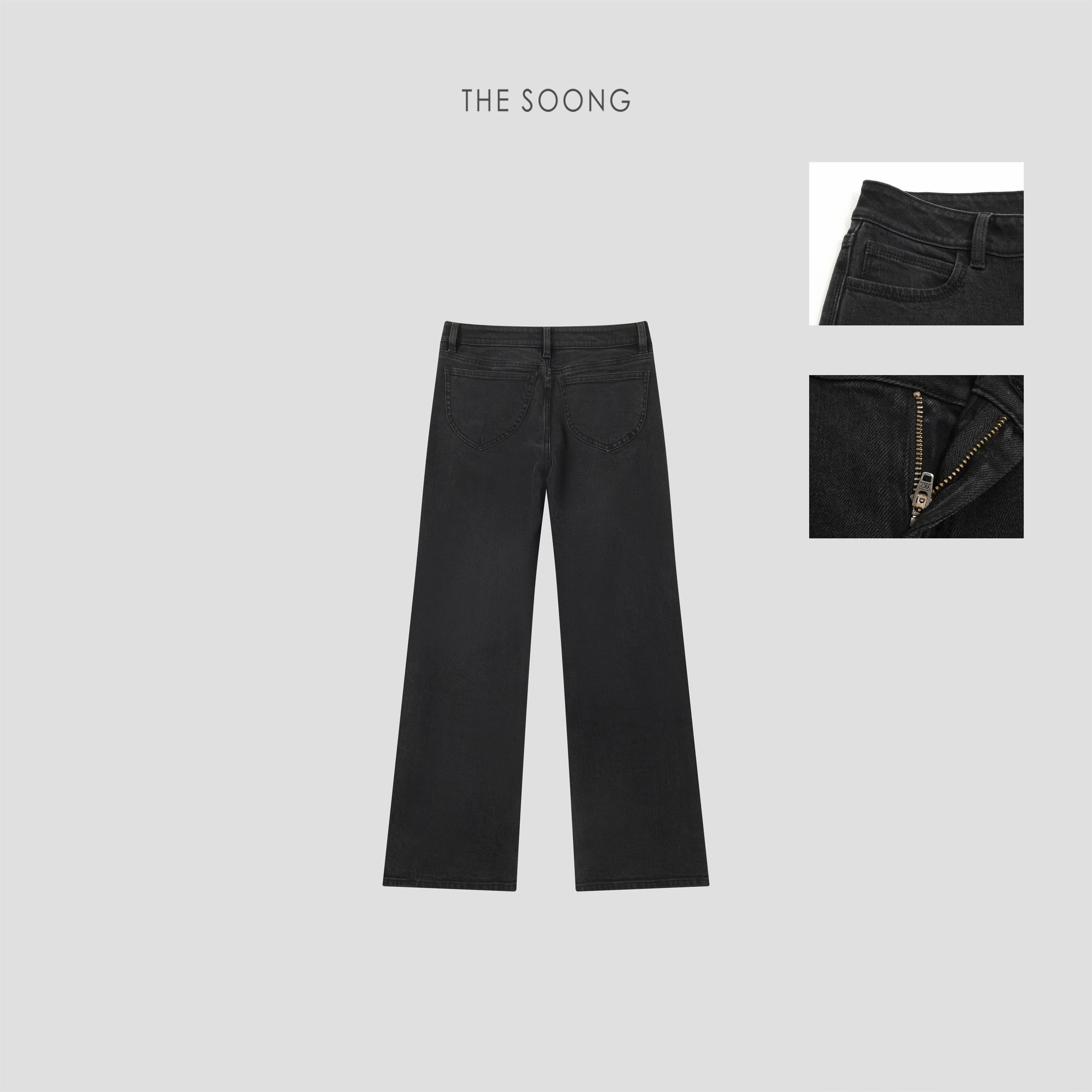 THESOONG Spring Slim Straight Cotton-Feel Jeans - 8362 view 8