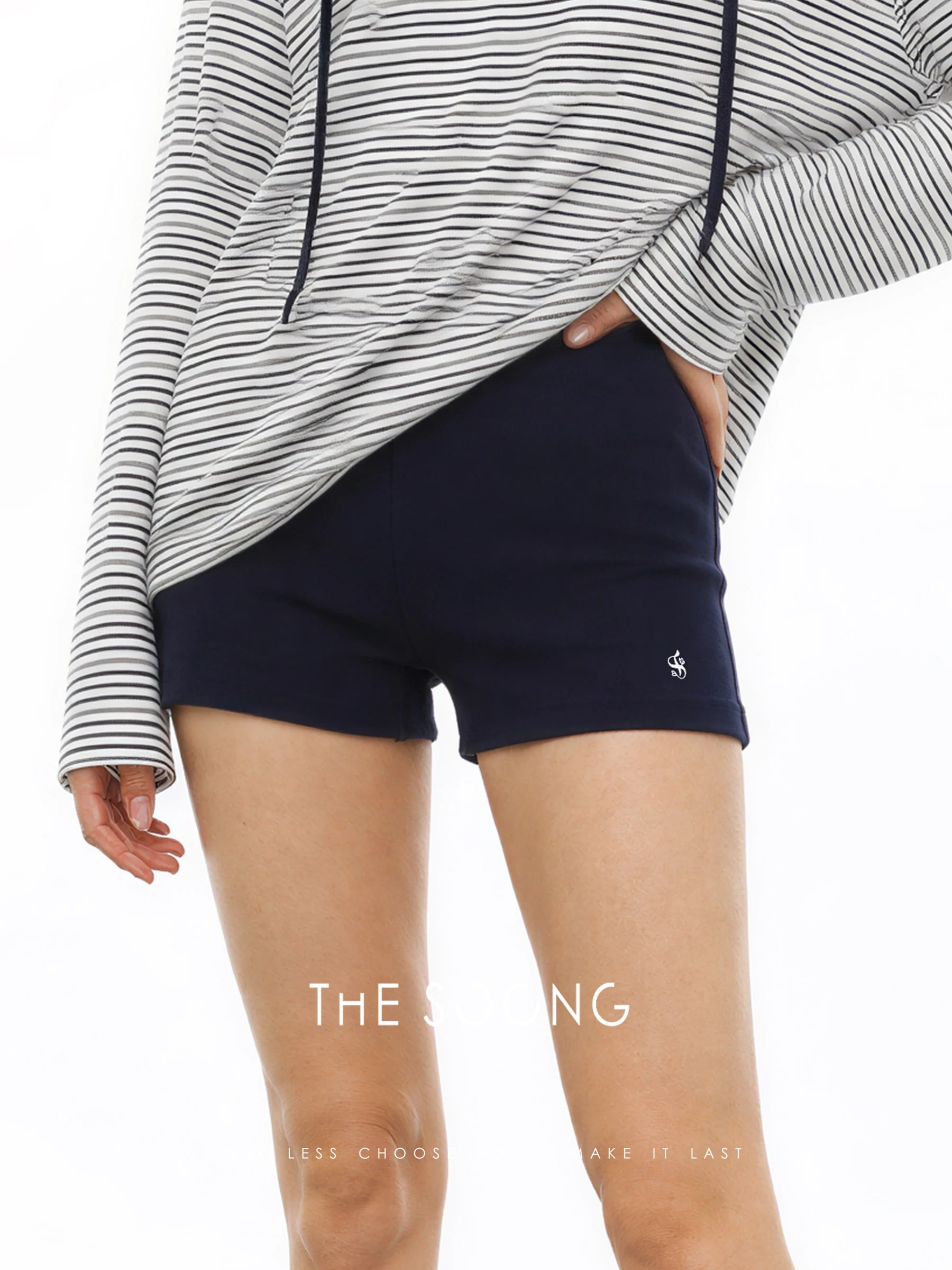 THESOONG “Hot Pants” Stretch Cotton Mid-Rise Shorts - 9055 view 3