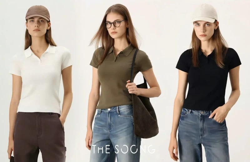 THESOONG 100% Cotton Double-Gauze Short-Sleeve Polo Henley Shirt - 7375 alternate view