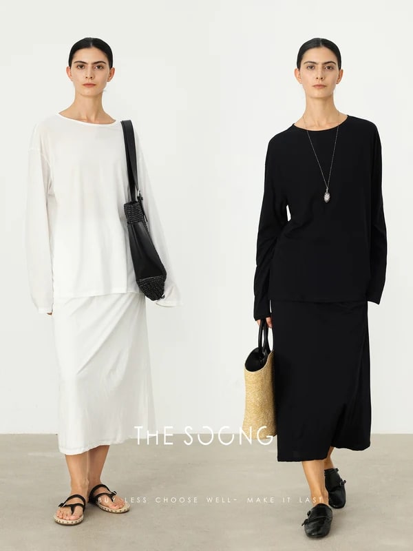 THESOONG/Snow White 100% Long-Staple Cotton Lightweight Sheer Knit Cardigan alternate view