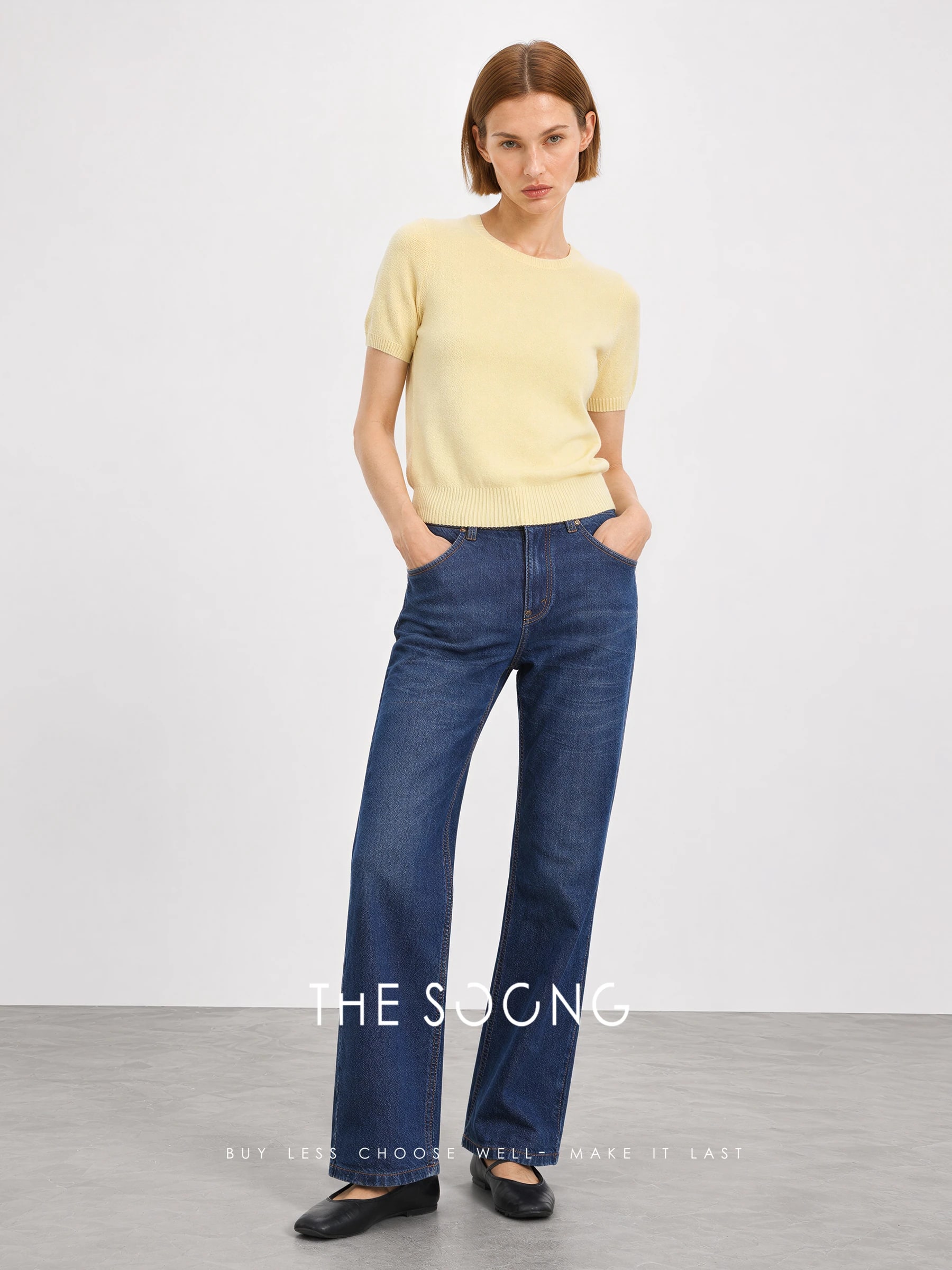 THESOONG “Cloud Luxury” Consinee 100% Cashmere Short-Sleeve Sweater - 9251 view 5