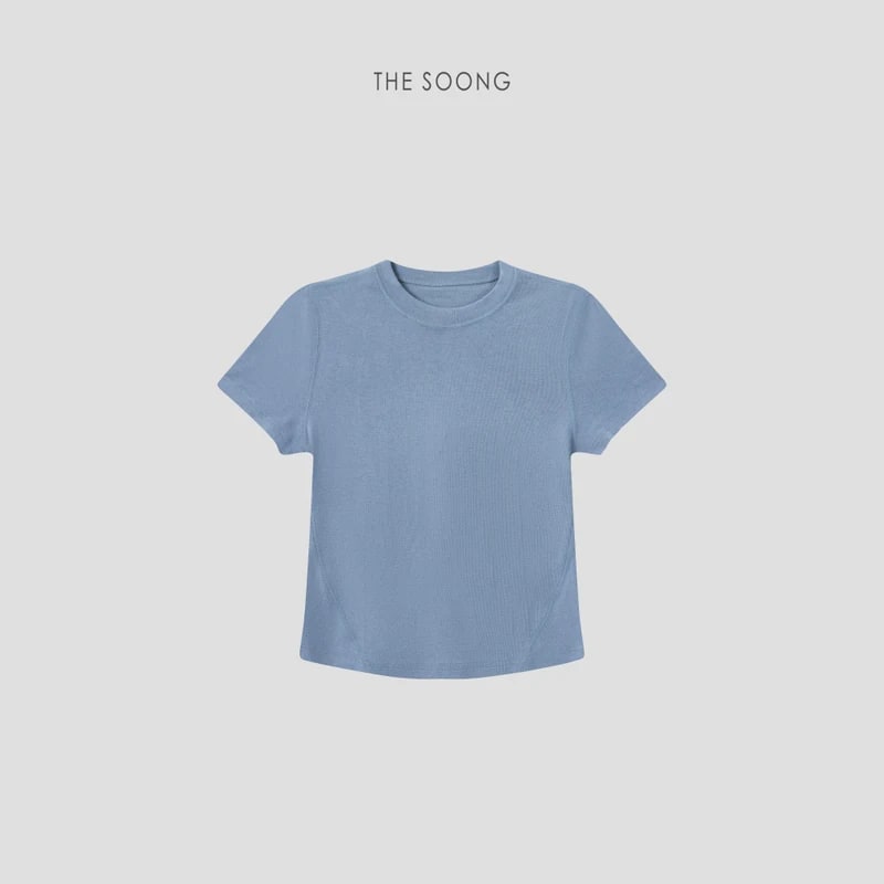 THESOONG Lightweight Acetate Tencel Wool-Blend Soft T-Shirt - 9081 view 8