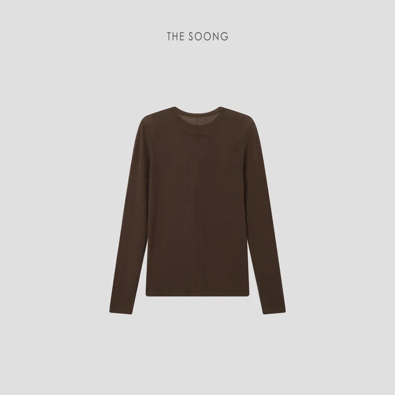 THESOONG “Simple Knit” Soft 80s Water-Soluble Wool Crewneck Sweater - 9487 view 13
