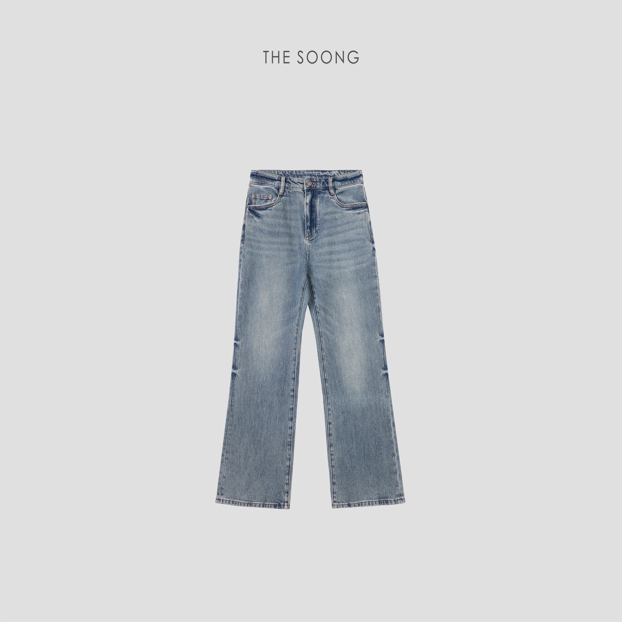 THESOONG Vintage 13.5oz Heavyweight Cotton-Blend Washed Jeans - 8256