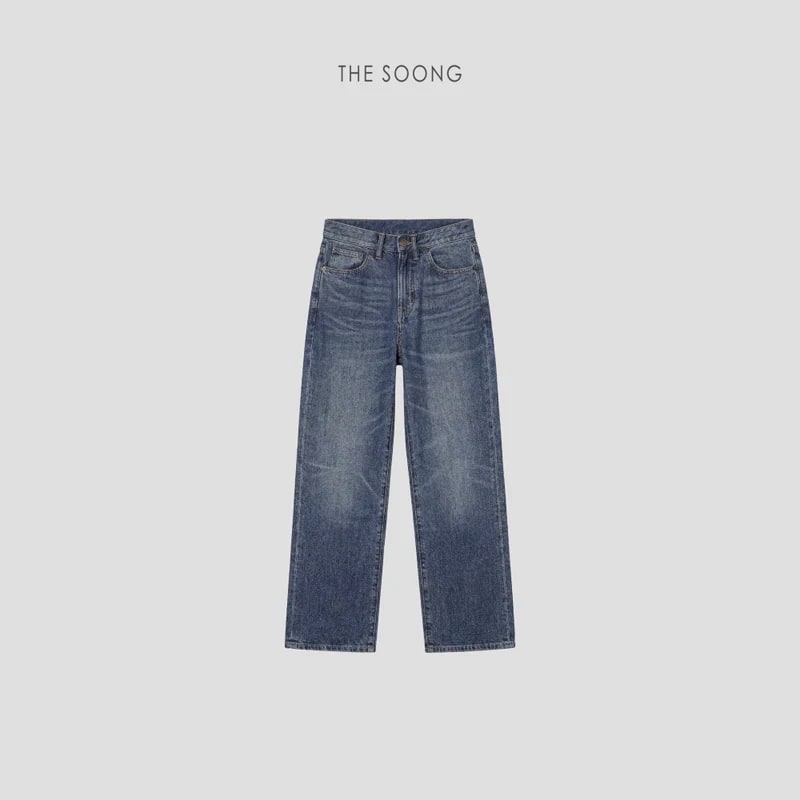 THESOONG Acetate Tri-Blend Mid-Rise Straight Jeans - 8254 view 1