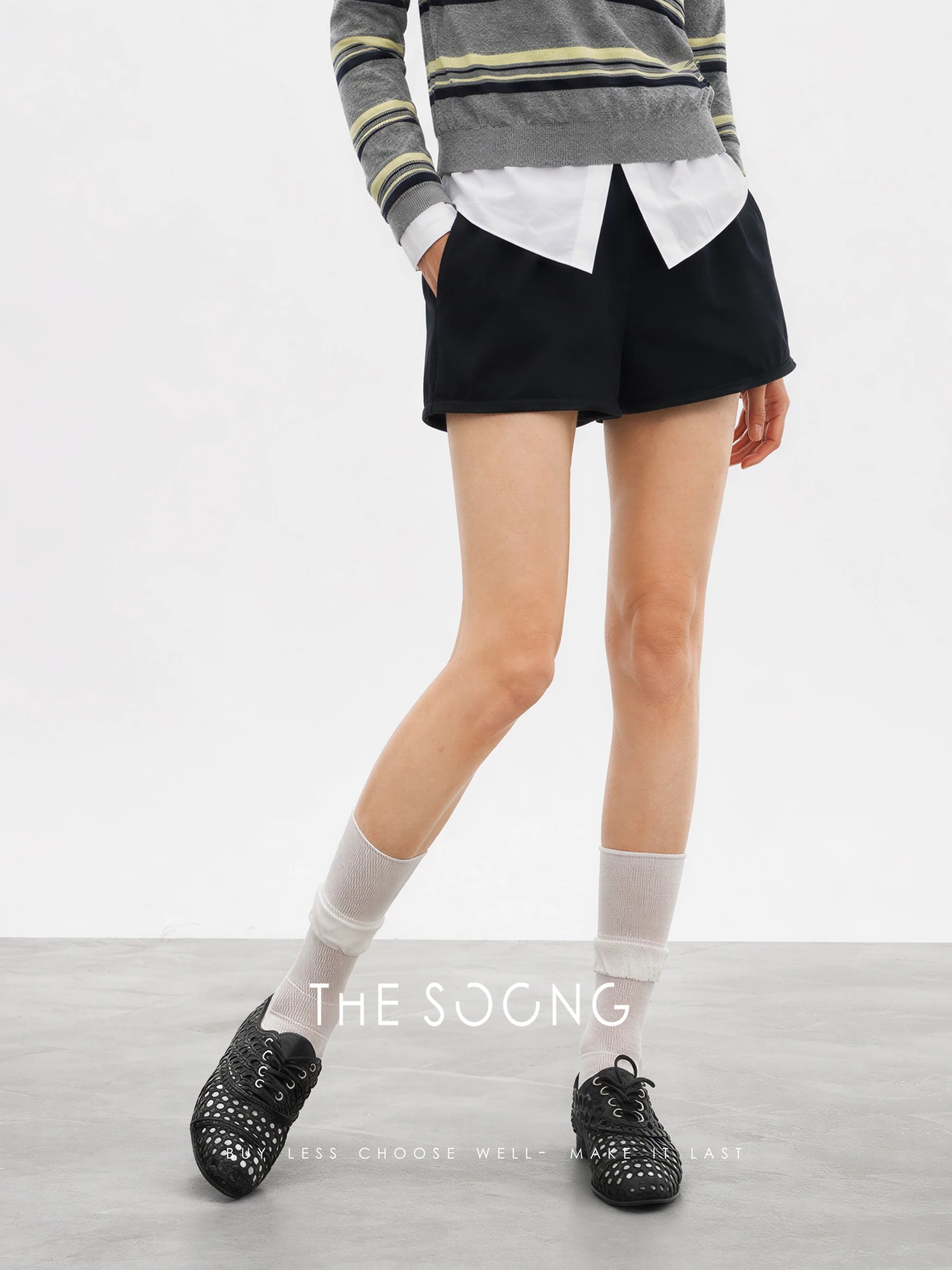 THESOONG “Twist” Wool-Blend Tailored Mid-Rise Shorts - 9181 view 4