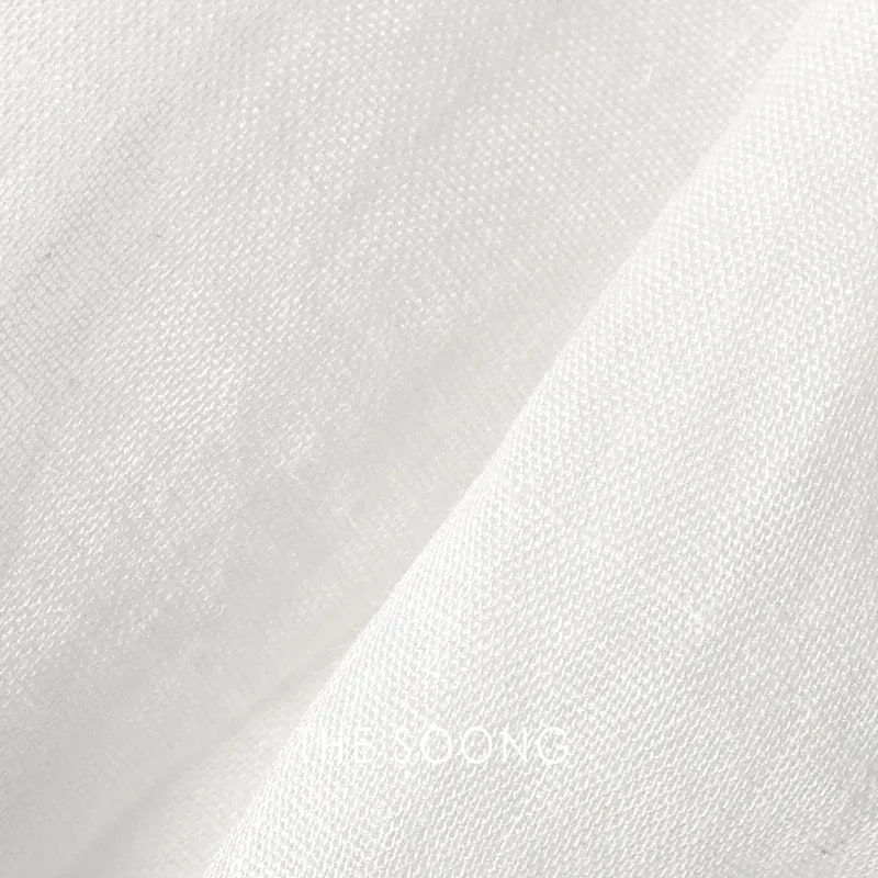 THESOONG “Linear Beauty” 100% Ramie 라이트웨이트 우븐 레이스-T view 7