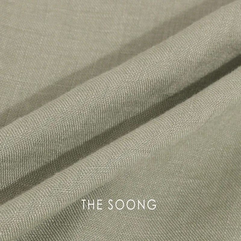 THESOONG Quiet Luxury 100% Linen Textured Collared Shirt - 8846 view 9