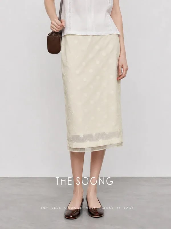 THESOONG Summer Straight-Leg Skirt-9376 view 3