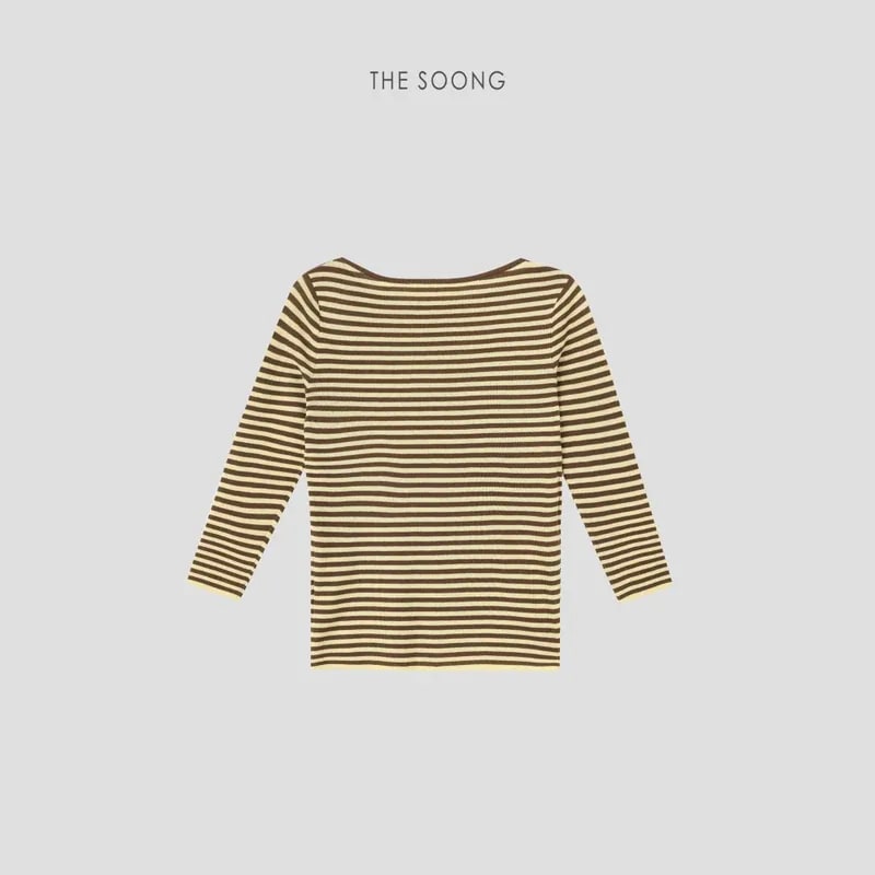 THESOONG “Tide Texture” Acetate Cotton Lightweight Boat-Neck Top - 9103 view 11