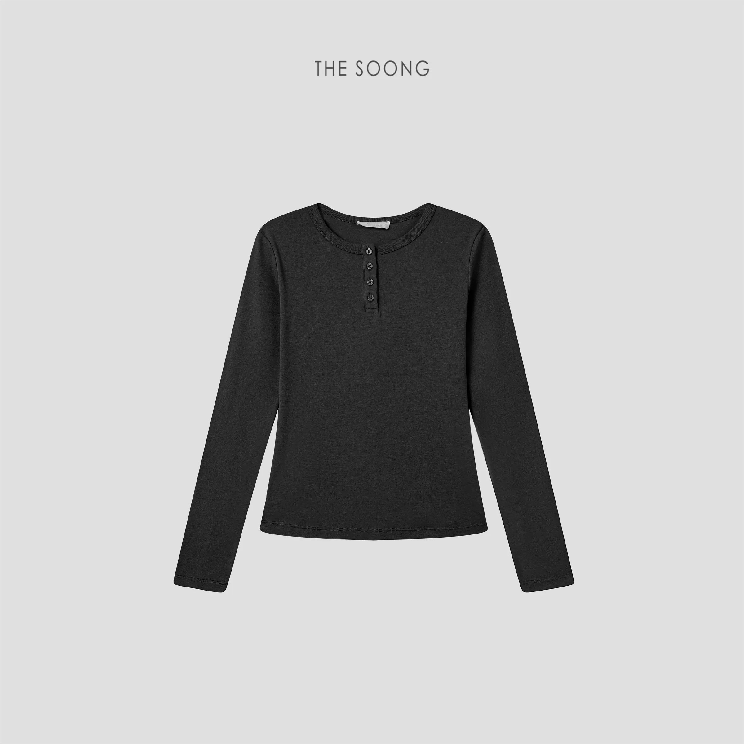 THESOONG Minimal Henley Long-Sleeve Top - 9436 view 7