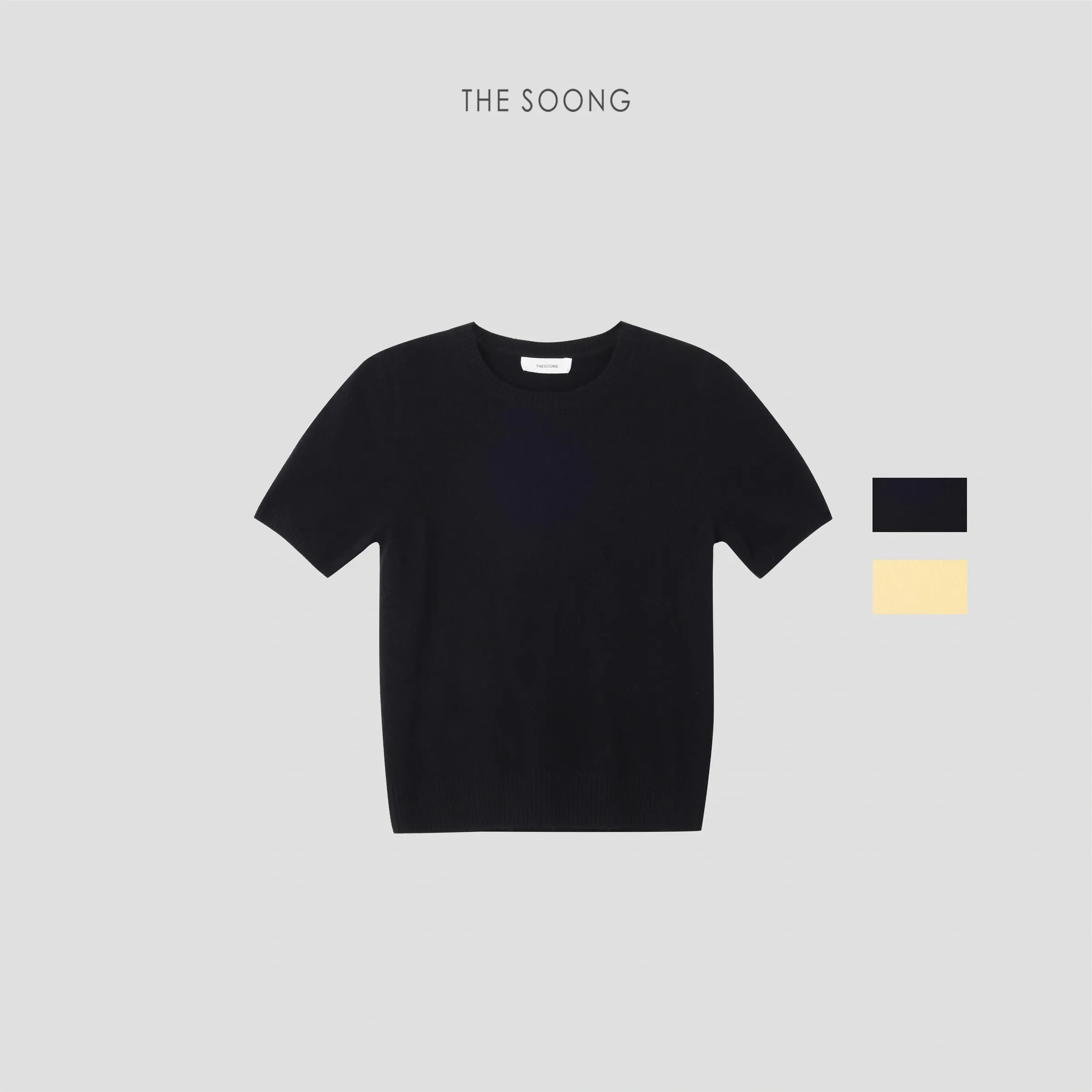 THESOONG “Cloud Luxury” Consinee 100% Cashmere Short-Sleeve Sweater - 9251