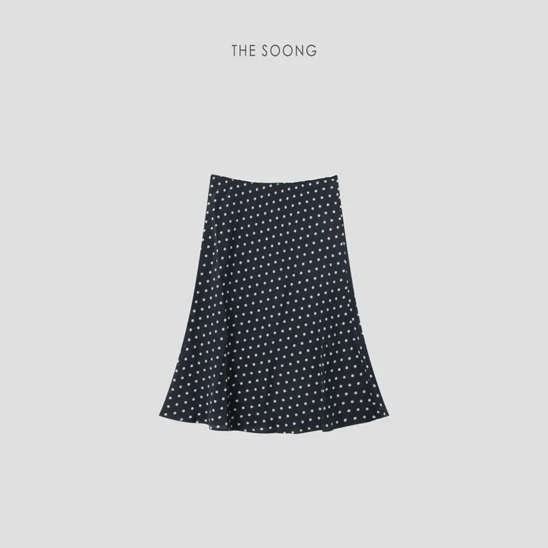 THESOONG 100%マルベリーシルク サマー ポルカドットプリント 立体仕立て