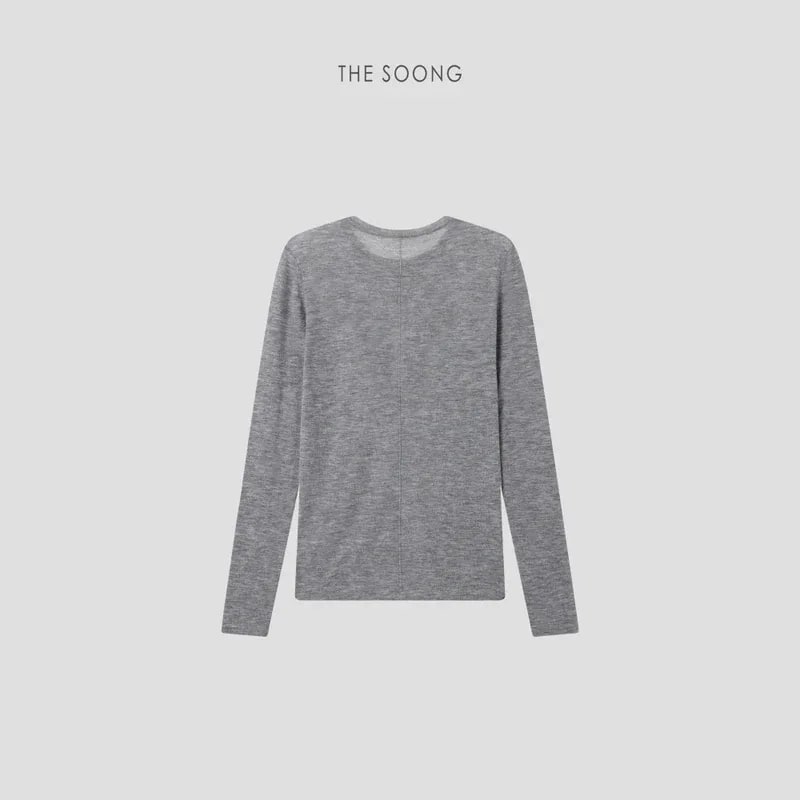 THESOONG “Simple Knit” Soft 80s Water-Soluble Wool Crewneck Sweater - 9487 view 16