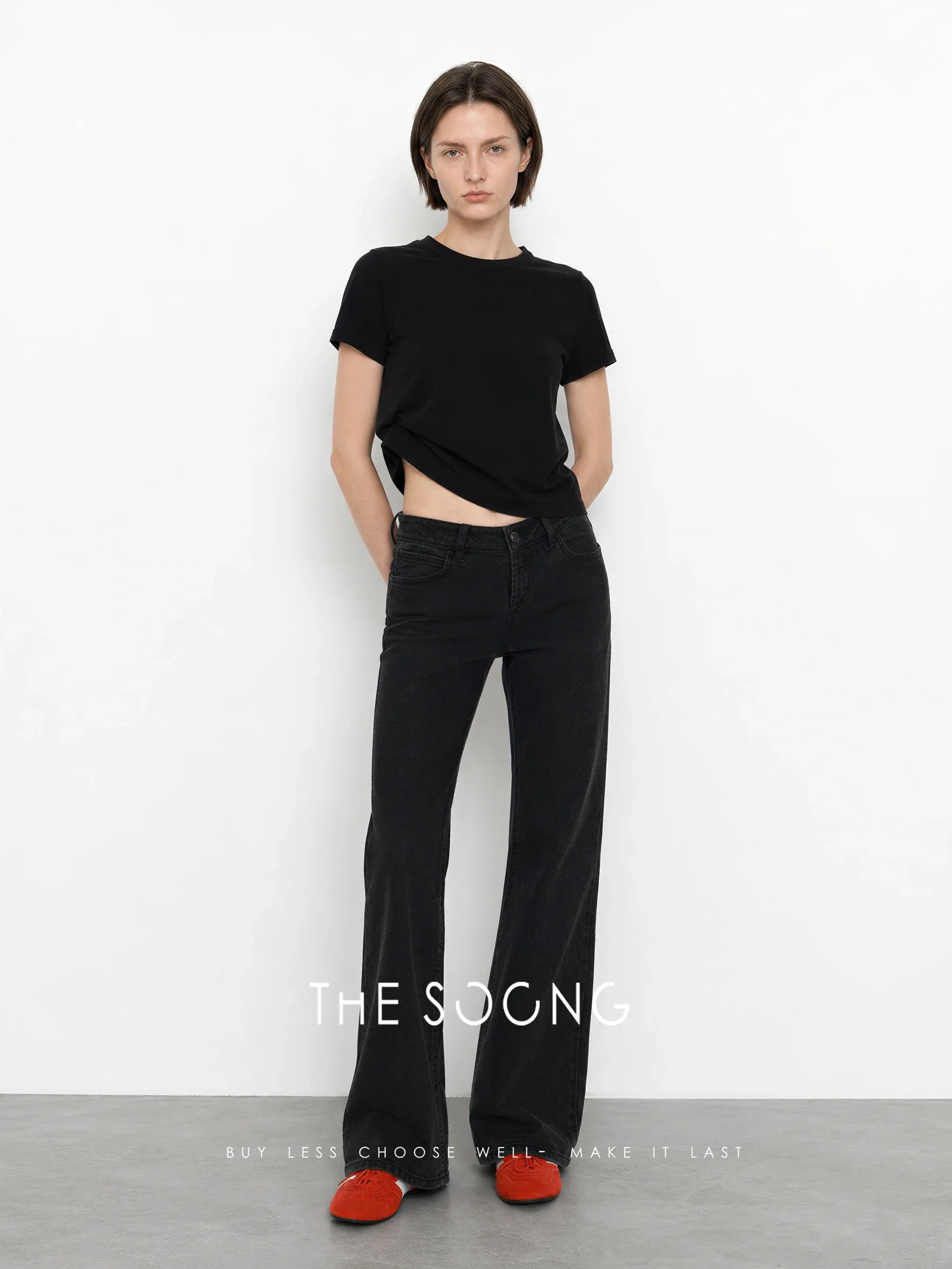 THESOONG Spring Slim Straight Cotton-Feel Jeans - 8362 view 7