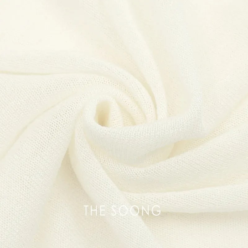 THESOONG Relaxed Draped Collarless Textured Knit Cardigan - 9329 view 13