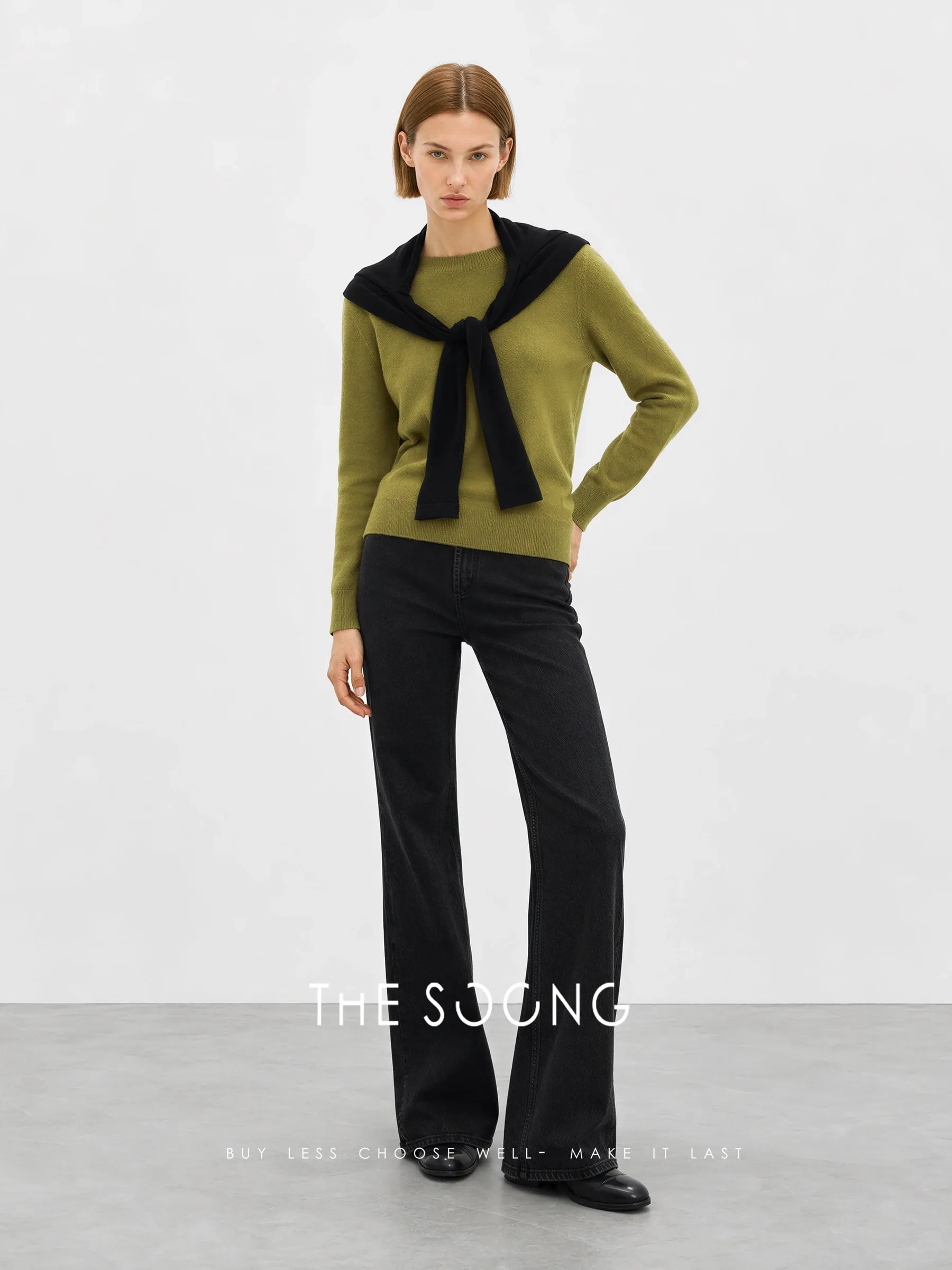 THESOONG “Timeless” Consinee 100% Cashmere Crewneck Sweater - 9259 view 3