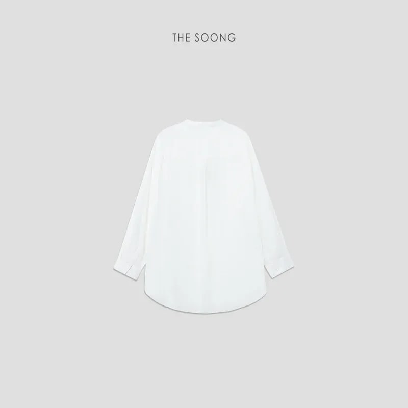 THESOONG 100% Linen Stone-Washed Relaxed Long-Sleeve Shirt - 9382 view 7