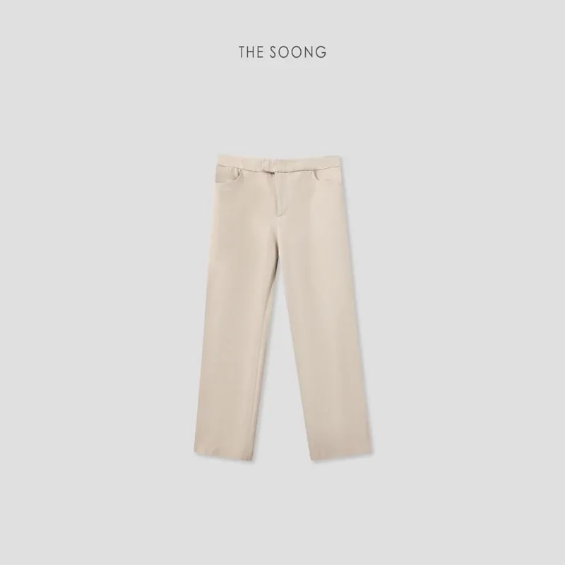 THESOONG Four-Way Stretch Mid-Rise Straight-Leg Cropped Black Pants - 6813 view 11