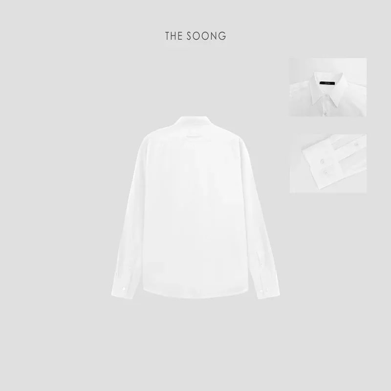 THESOONG 미니멀리스트 화이트 멀버리 실크 롱슬리브 셔츠 view 6