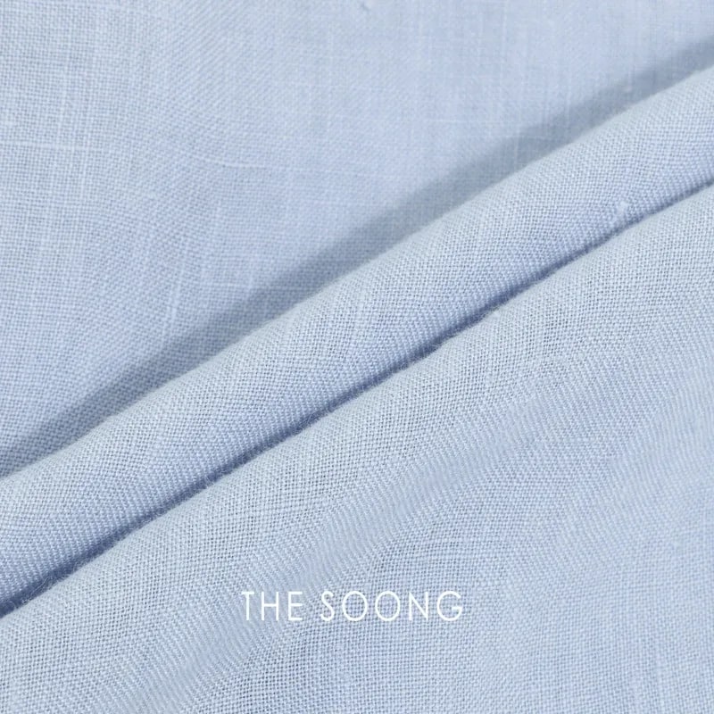 THESOONG Quiet Luxury 100% Linen Textured Collared Shirt - 8846 view 12