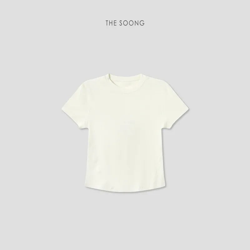 THESOONG Lightweight Acetate Tencel Wool-Blend Soft T-Shirt - 9081 view 11