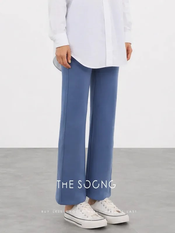 THESOONG “Cloud Pants” Minimalist Mid-Rise Straight-Leg Pants - 9307 view 4
