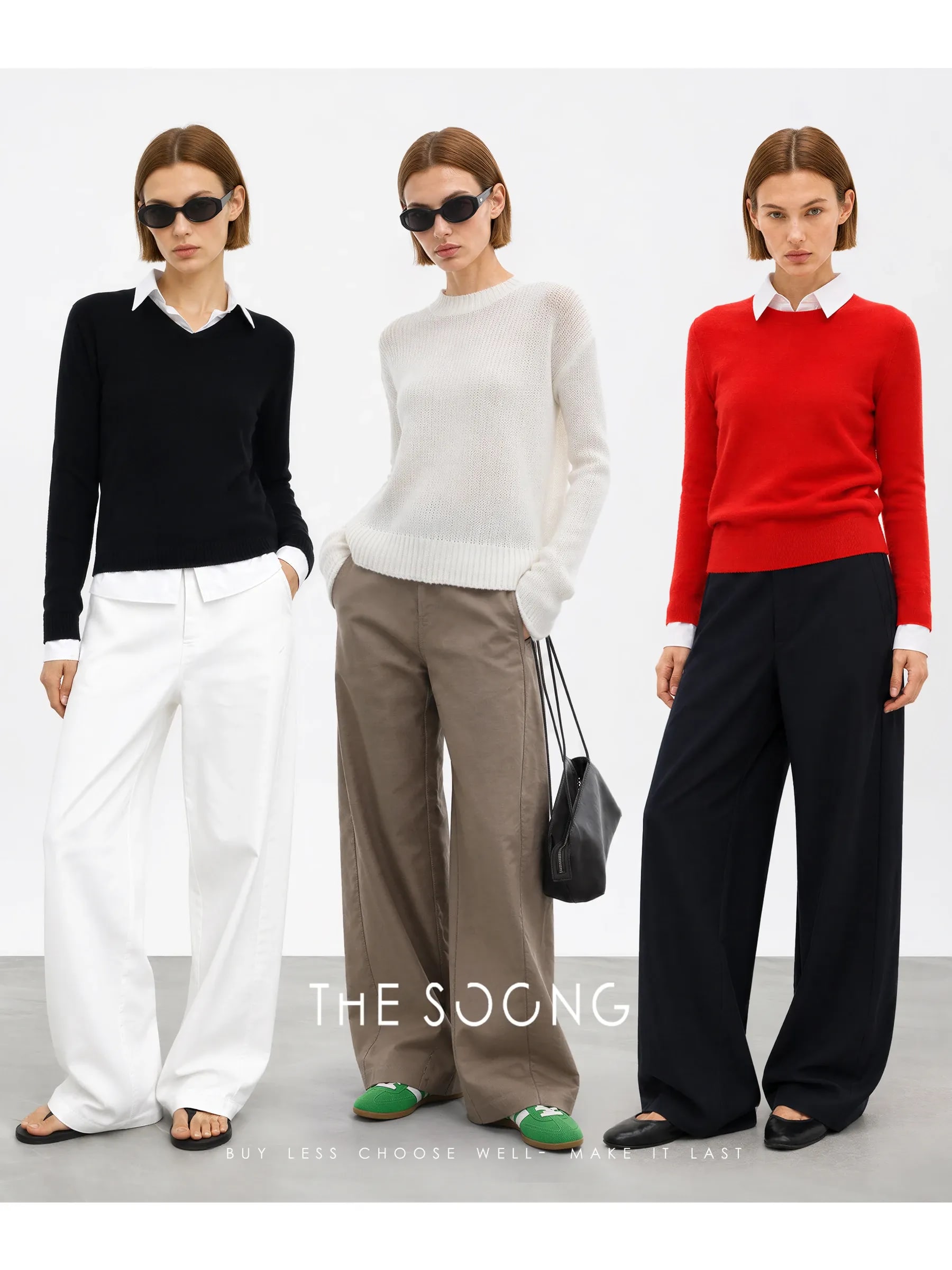 THESOONG “Clean Line Pants” Mid-Low Rise Barrel-Leg Casual Pants - 6882 alternate view
