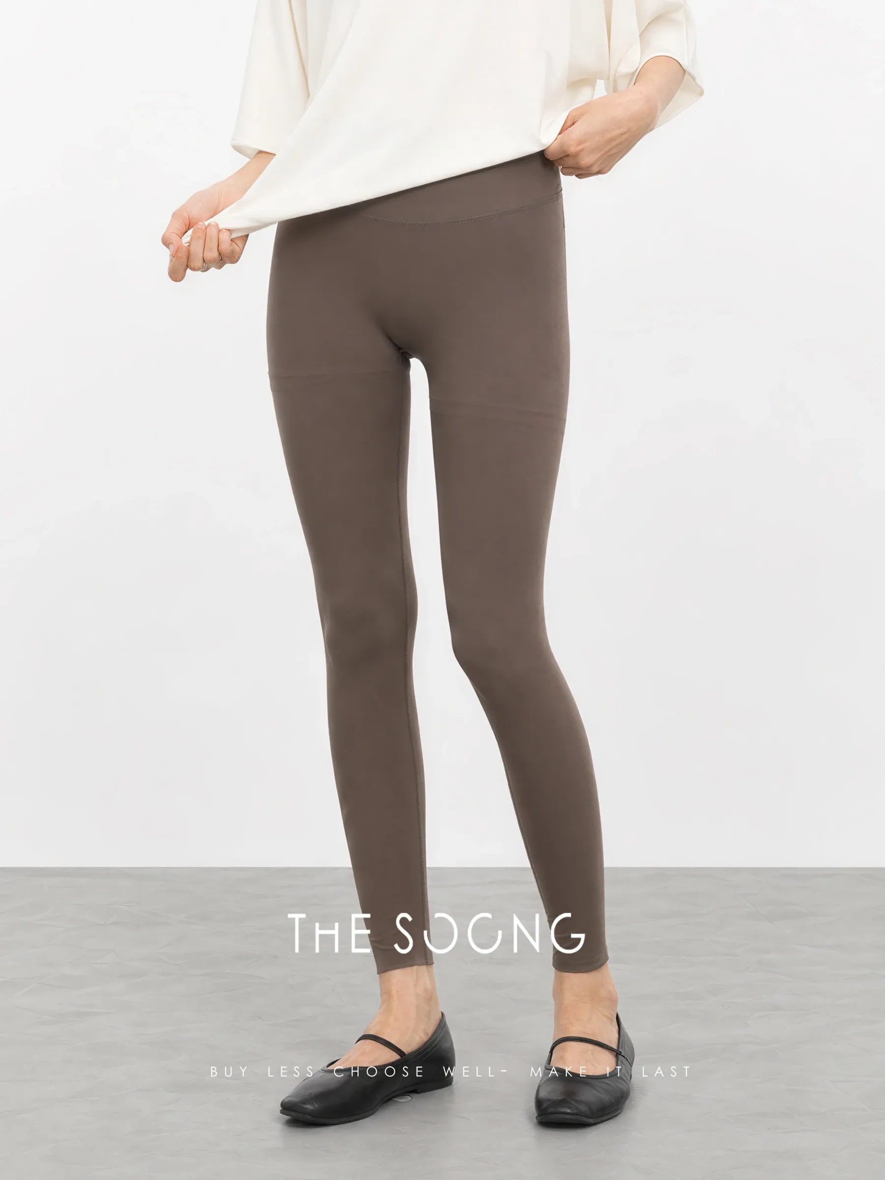 THESOONG Cropped Seamless Three-Needle Yoga Pants - 3763-5424 view 3