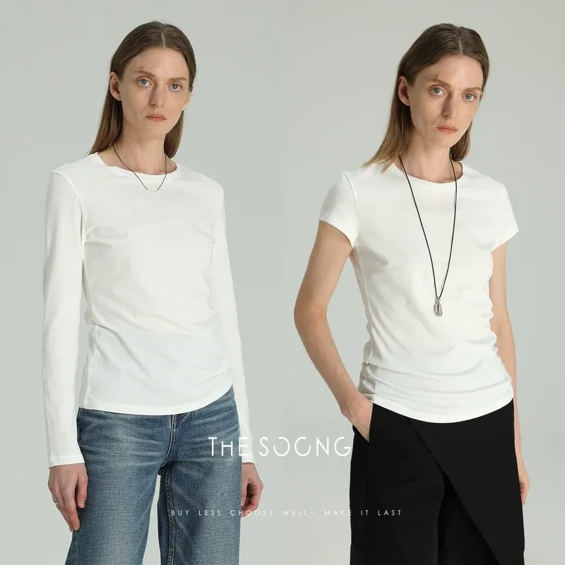 THESOONG Minimalist Classic Crewneck Long-Sleeve Top - 5170 alternate view
