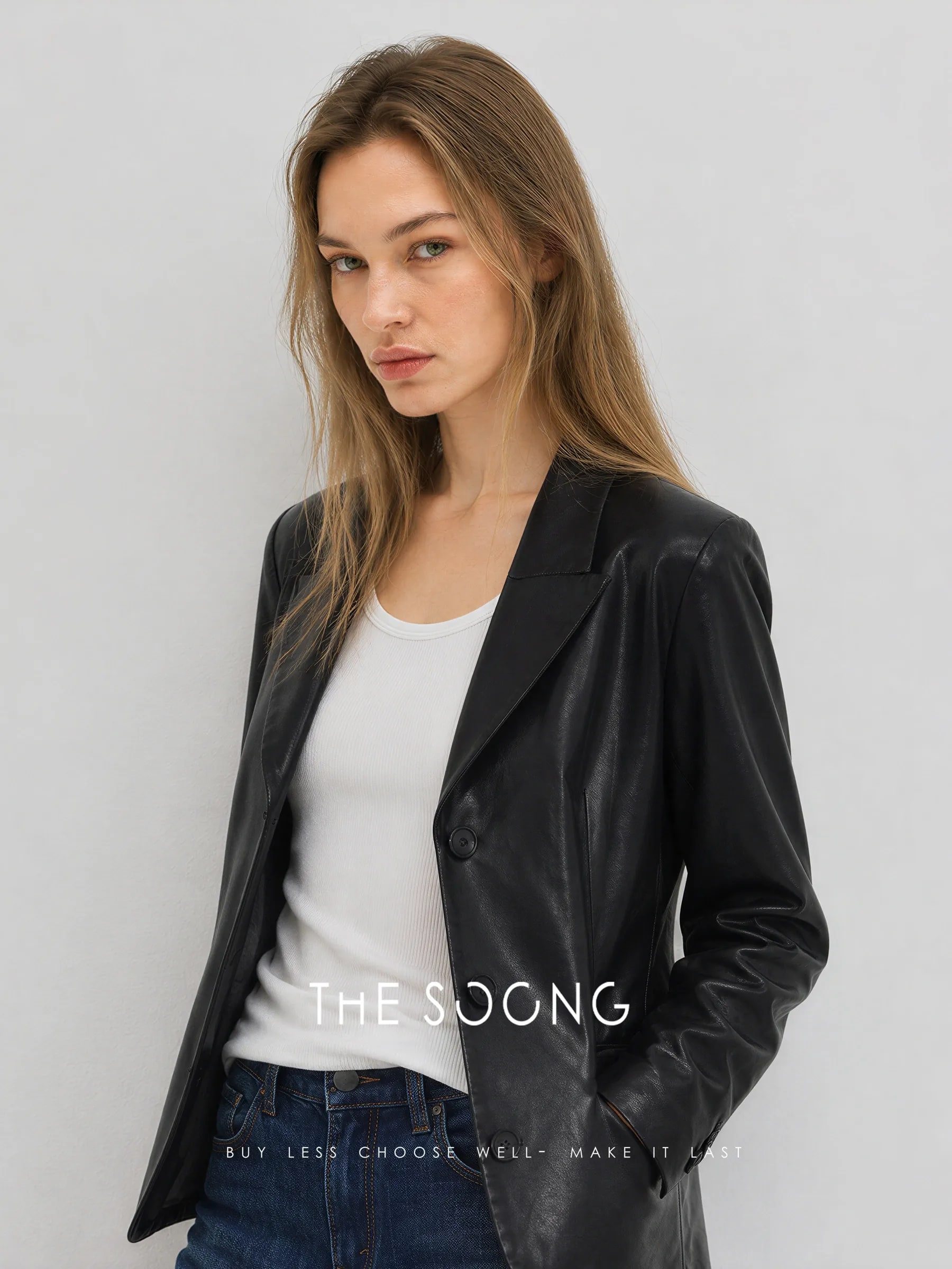 THESOONG “Kendall Leather” Classic Matte Lambskin Jacket - 9304 view 8