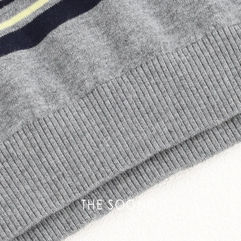 THESOONG 100% Combed Cotton Fine-Knit Polo Sweater - 9238 view 4