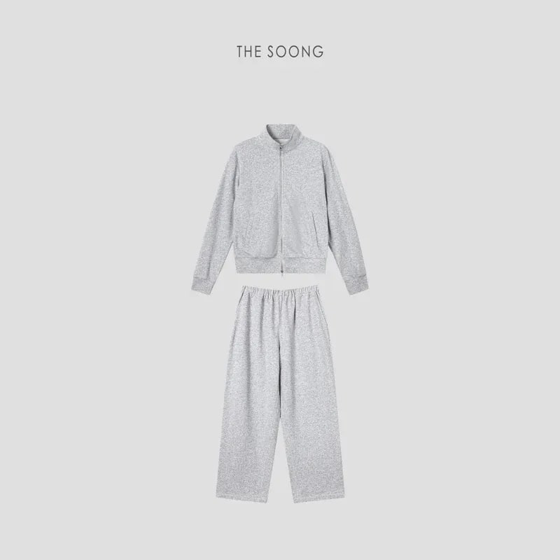 THESOONG “Evergreen” Cotton-Blend Stand-Collar Casual Set - 8995/8996 view 19