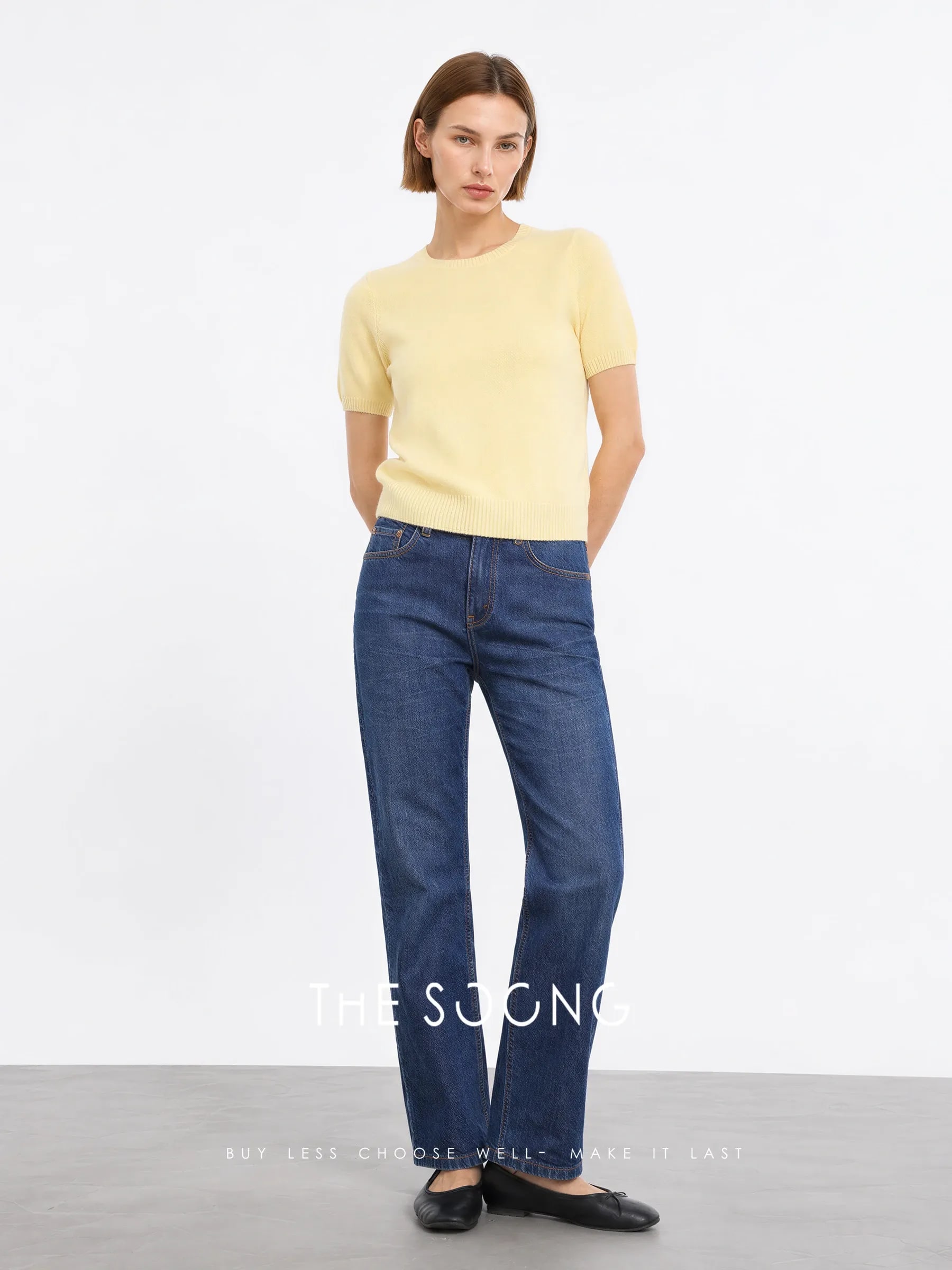 THESOONG Italian Candiani Mid-Rise Stretch Denim Jeans - 9094 view 5