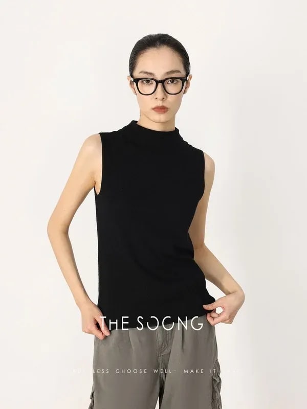 THESOONG 얼리 스프링 신상품 트리아세테이트 메리노 울 심리스 view 3