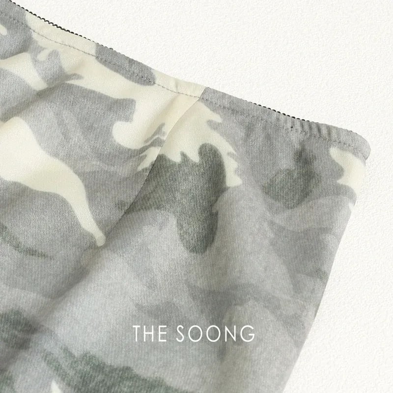 THESOONG Camo Print High-Waist Mermaid Midi Skirt - 9413 view 8