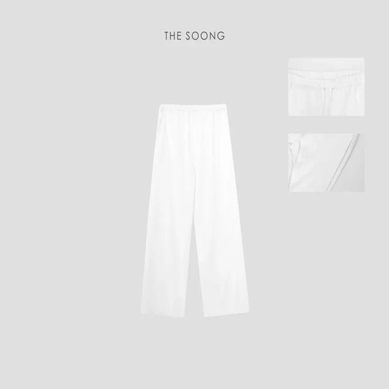 THESOONG リヨセル テンセル ストレート カジュアル トラウザーズ ウィメンズ ストレッチ view 7