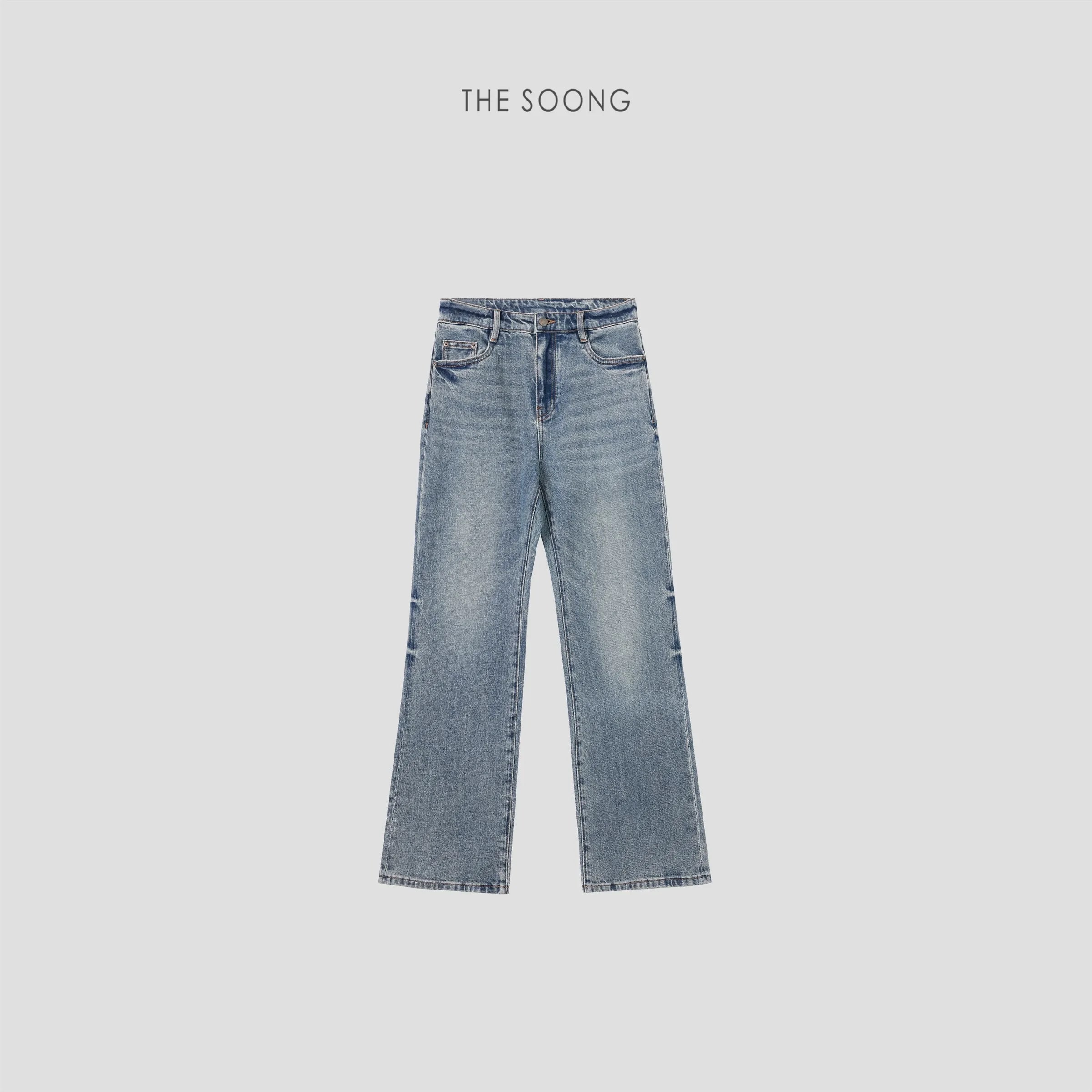 THESOONG Vintage 13.5oz Heavyweight Cotton-Blend Washed Jeans - 8256 view 1
