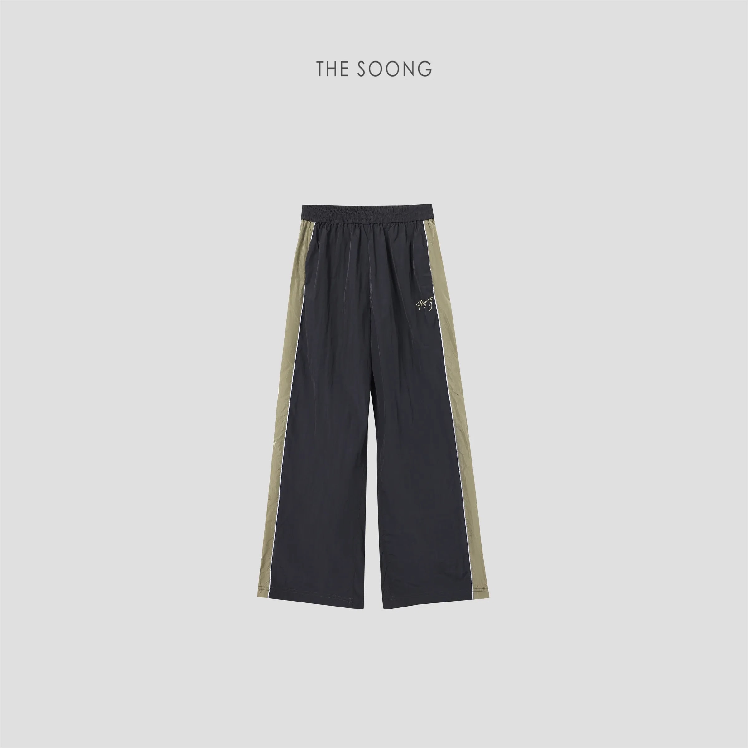 THESOONG “Retro Sport” 100% Nylon Water-Repellent Contrast Pants - 8806 view 1