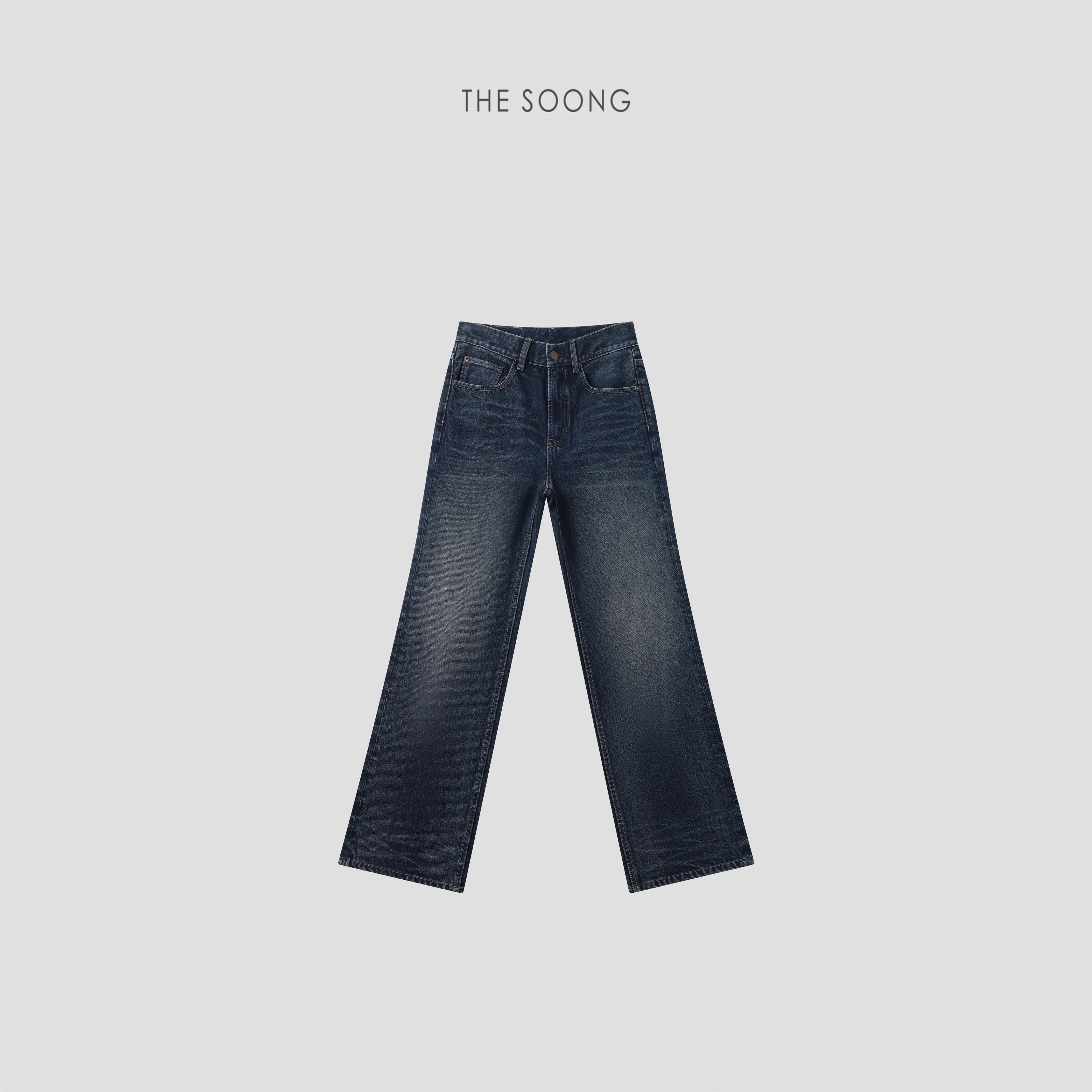 THESOONG “Cloud Whisker” Vintage Mid-Rise Denim Jeans - 8255